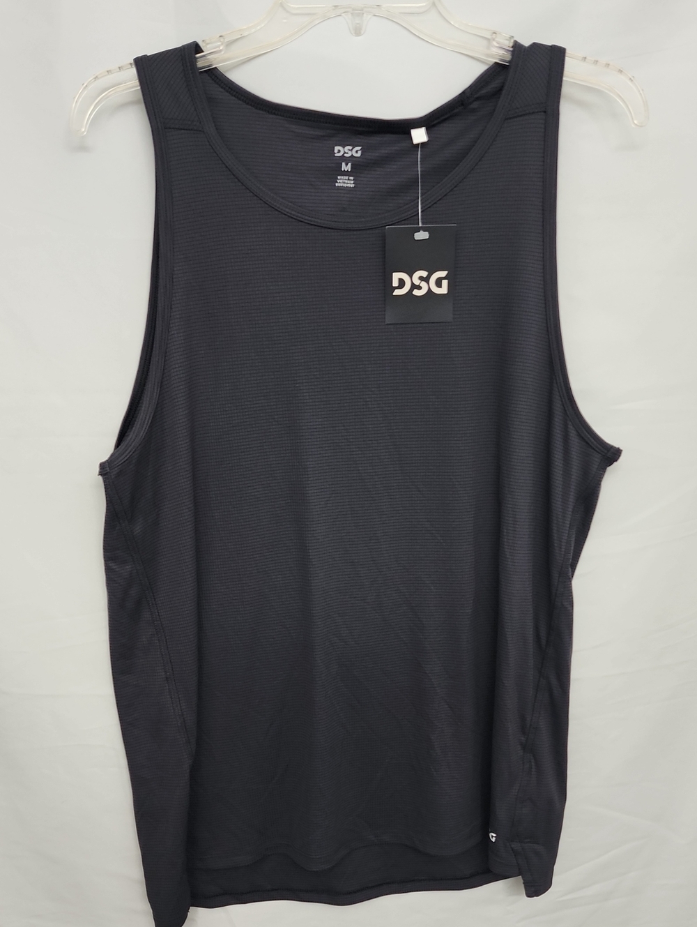 DSG Men's Black Athletic Tank Moisture Wicking 50+ UV Protection Size Med New